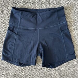 Women's Dark Blue Athletic Shorts